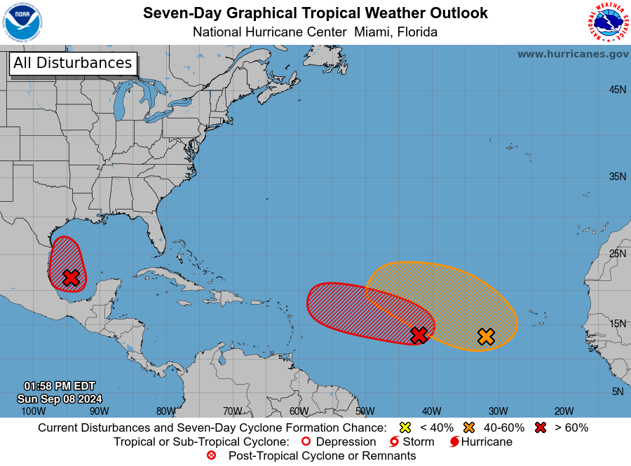 NHC: Potential Tropical Storm Francine could be heading toward Texas coast by midweek