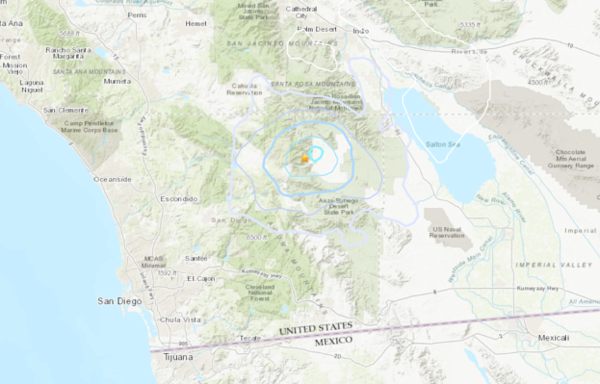 3.5 magnitude earthquake strikes near Borrego Springs Sunday night: USGS