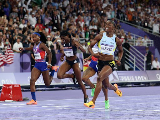 Paris Olympics: Saint Lucia’s Julien Alfred upsets Sha'Carri Richardson in women's 100 meters