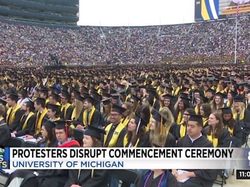 Pro-Palestinian protest disrupts University of Michigan commencement