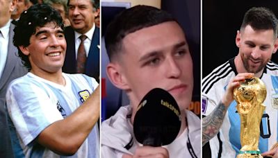 Phil Foden eligió a su jugador favorito y lo colocó por encima de Messi, Maradona y Zidane