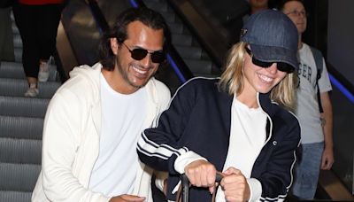 Sydney Sweeney & Fiancé Jonathan Davino Share a Laugh While Arriving in L.A.