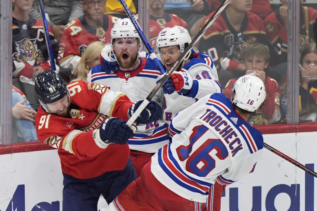 Second straight OT thrilling win gives Rangers 2-1 series lead vs. Panthers