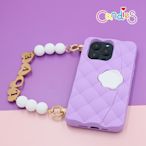 【Candies】iPhone 14 Pro - 經典小香風晚宴包手機殼(Love-紫)