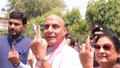 Rajnath Singh, Wife Cast Vote In Lucknow, Urge Citizens To Exercise Franchise