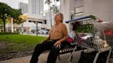 Homeless Miamians struggle to stay cool as temperatures climb across South Florida
