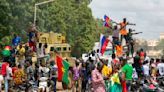 Burkina Faso coup supporters gather near regional mediation