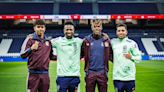Vinícius, Lamine Yamal, Rodrygo y Nico Williams, unidos contra el racismo en el Bernabéu