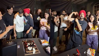 Diljit Dosanjh celebrates ‘Jatt and Juliet 3’ success, cuts cake and parties with team