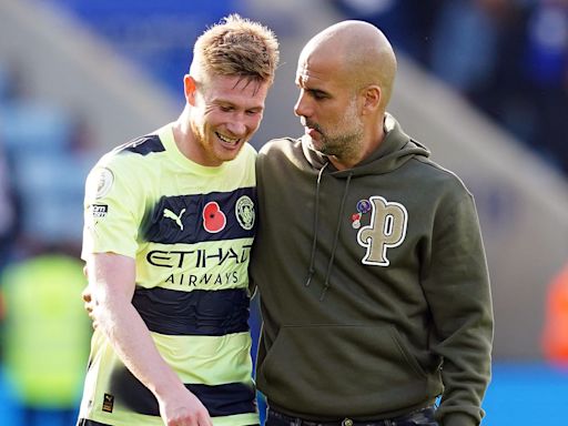 Kevin De Bruyne ‘isn’t leaving’ Manchester City this season – Pep Guardiola