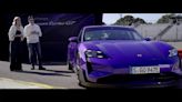 World premiere Porsche Taycan Turbo GT in Laguna Seca