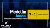 Rotación del pico y placa en Medellín, jueves 2 de febrero: carros y motos