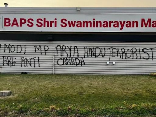 Khalistanis again? Another Hindu temple defaced with anti-India graffiti in Trudeau's Canada