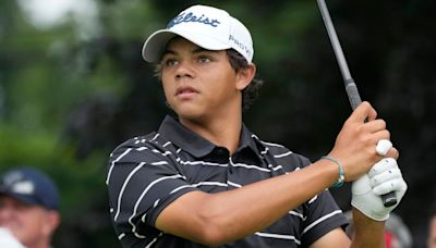 Tiger Woods watches 15-year-old son Charlie shoot a 12-over 82 in US Junior Amateur at Oakland Hills