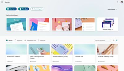 Microsoft account users can now check out new template types in Forms