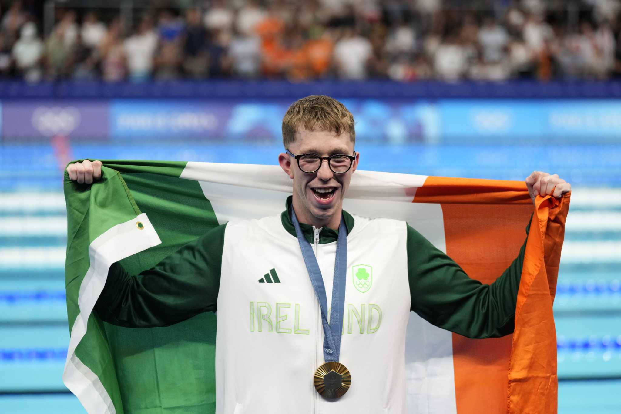 Daniel Wiffen of Ireland wins Olympic gold and also hopes to pick up some new YouTube followers