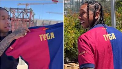 Tyga visitó el Spotify Camp Nou y la Ciutat Esportiva