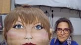 An Ohio artist spent 10 hours painting Taylor Swift's face on a 399-pound pumpkin for Halloween