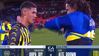 Edinson Cavani y un emotivo gesto con un jugador que debutó frente a Boca Juniors