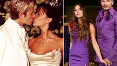 David e Victoria Beckham celebram 25 anos de casados com looks da festa de 1999: "Ainda servem" | Donna