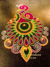 Award Winning Rangoli Designs for Diwali with Diya & Flower Themes