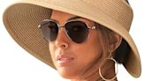 FURTALK Sun Visor Hats for Women Wide ...-Up Ponytail Summer Beach Hat UV UPF Packable Foldable ...