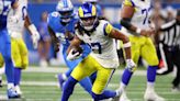 Puka Nacua leaves Rams-Lions game with knee injury