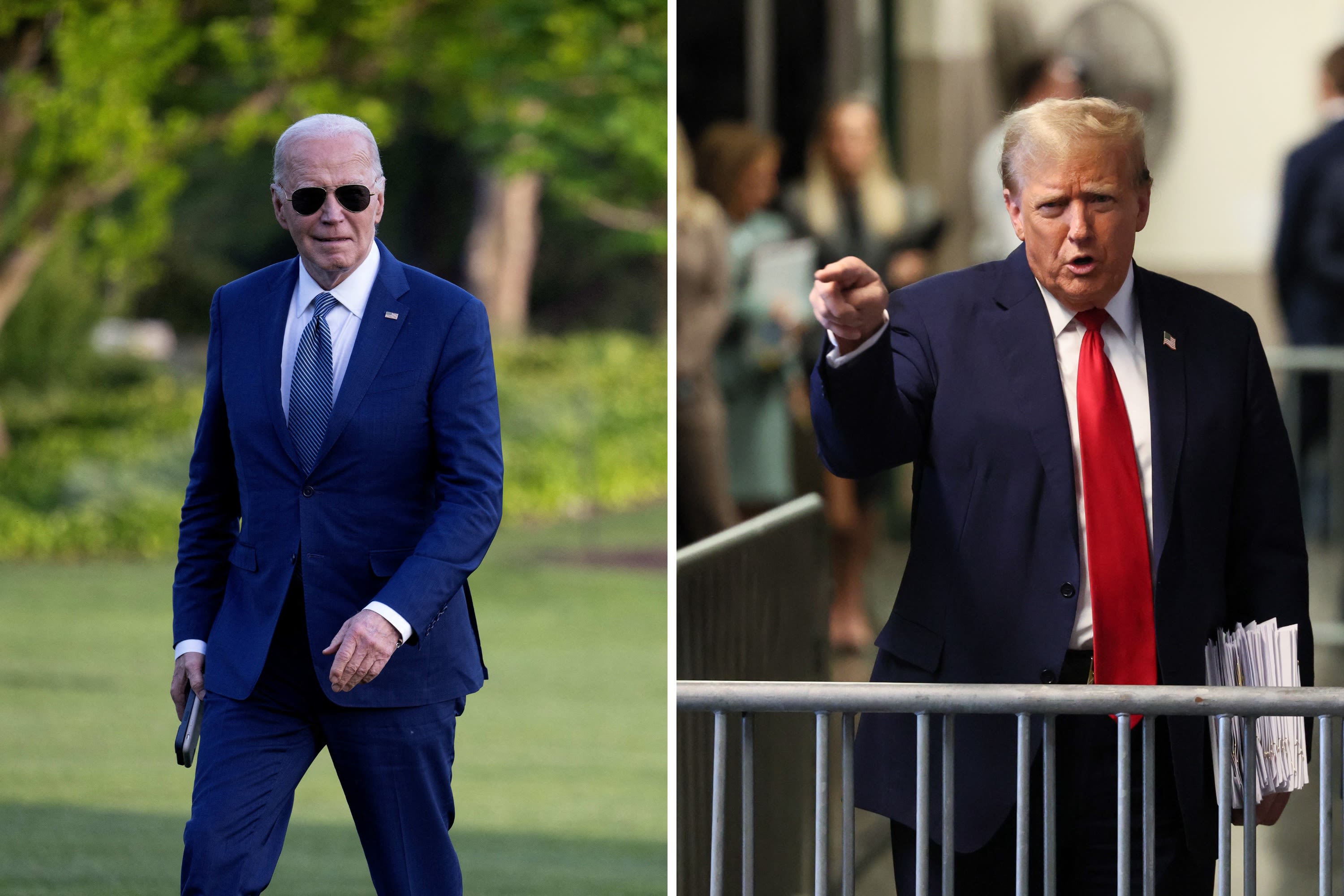 Trump says Biden "hates Israel," blames him for pro-Palestinian protests