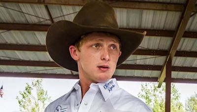 Rodeo star Spencer Wright's 3-year-old son hospitalized after falling into Utah River on toy tractor