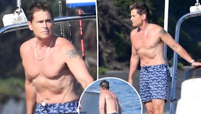 Rob Lowe, 60, shows off incredible physique during California boat outing