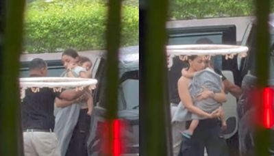 Mumbai Monsoon: Alia Bhatt covers Raha with a blanket as they goes out in the rain, watch video