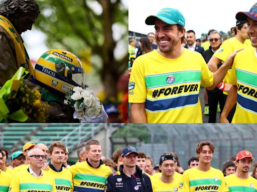 El emotivo homenaje de la F1 y Fernando Alonso a Ayrton Senna y Roland Ratzenberger en Imola