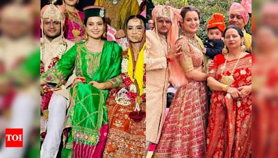 Kangana Ranaut stuns in her Himachali avatar at cousin's wedding - Times of India