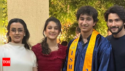 Superstar Mahesh Babu celebrates son Gautam's high school graduation; says, "My heart bursts with pride!" | - Times of India