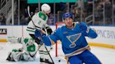 Blues top Stars 4-3 in overtime, Kyrou enjoys three-point night