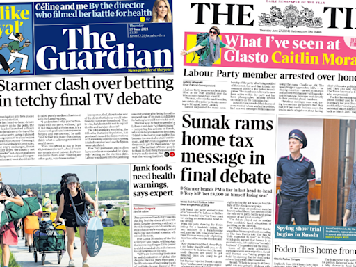How the front pages saw the BBC's election debate