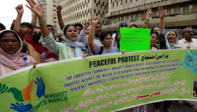 Dozens rally in Pakistan after a Christian man is sentenced to death for blasphemy