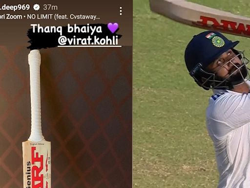 Video: Akash Deep Slams 2 Consecutive Sixes Off The Bat Gifted By Virat Kohli In Kanpur Test vs Bangladesh