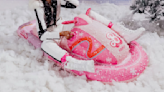 Yes, You Need a Barbie-Pink Snowmobile Sled for Winter