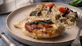 Summer-Stuffed Chicken Breast With Peach, Prosciutto, And Basil Recipe