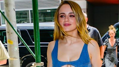 FYI, Joey King Just Wore the Coolest Denim Dress With Boob Cutouts