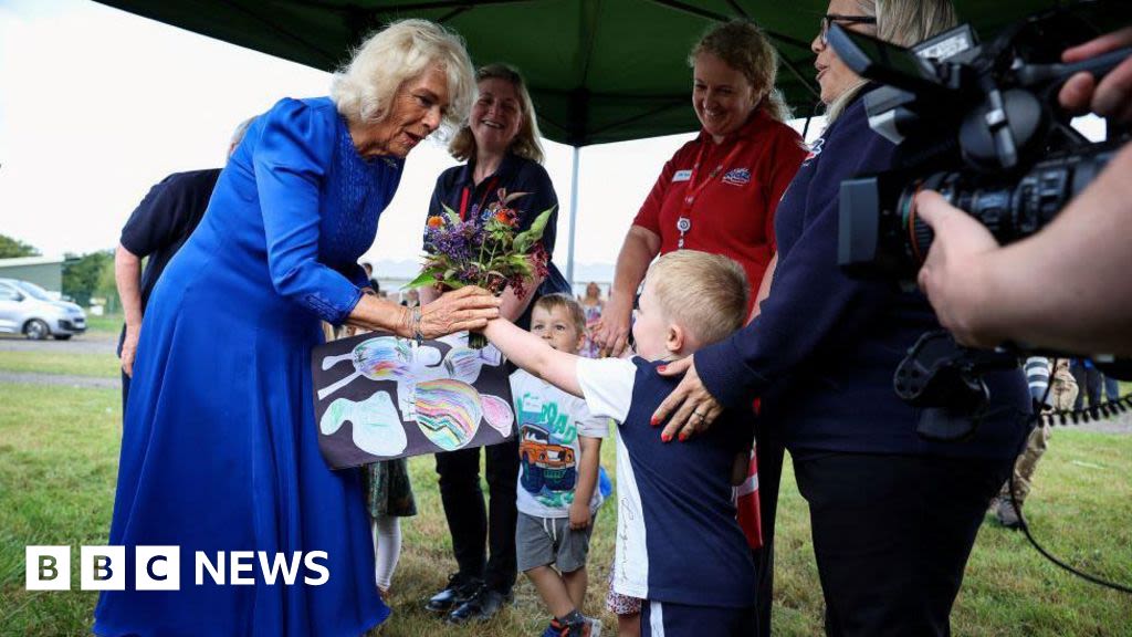 Queen Camilla visits RAF Leeming in Northallerton