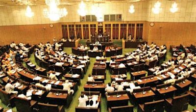 Raghurama Krishnam Raju sits beside YS Jagan in... ... AP Assembly Session Live Updates: Governor to address the house