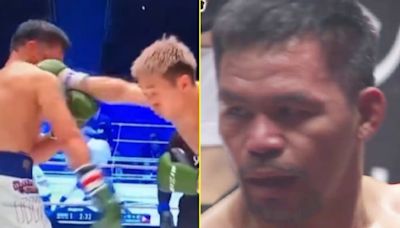 Manny Pacquiao 'beaten up' in exhibition against tallest-ever opponent