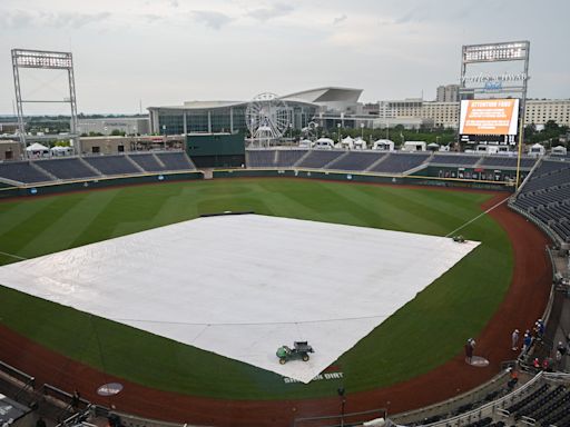 College World Series weather: Updated bracket, schedule after rain postpones Tuesday nightcap