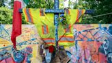 Vandalizan mural dedicado a los trabajadores que fallecieron en el colapso del puente Francis Scott Key