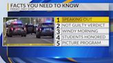 KRQE Newsfeed: Speaking out, Not guilty verdict, Windy morning, Students honored, Picture program