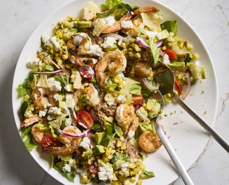 This Shrimp Taco Salad Has a Jalapeño Ranch Dressing You'll Always Want to Use