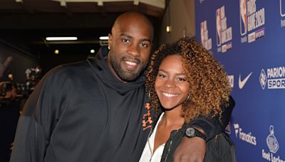 JO 2024 : Teddy Riner et sa femme Luthna s’affichent dans des looks assortis au parc des Princes