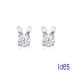 ides愛蒂思 情人禮系列設計款一克拉F/VS1頂級3EX車工鑽石耳環/知性兔（1邊50分）